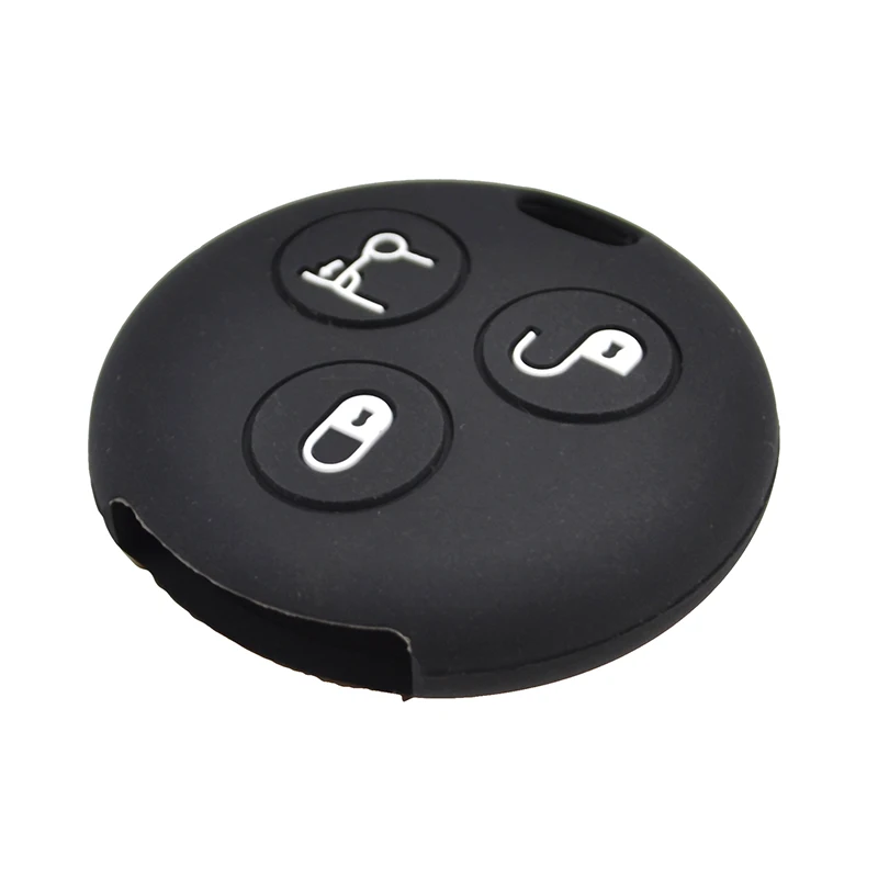 For Smart Fortwo City Roadster Forfour Silicone Car Key Case Cover Keyless Fob Shell Skin Keyring Key Chain Holder Protector