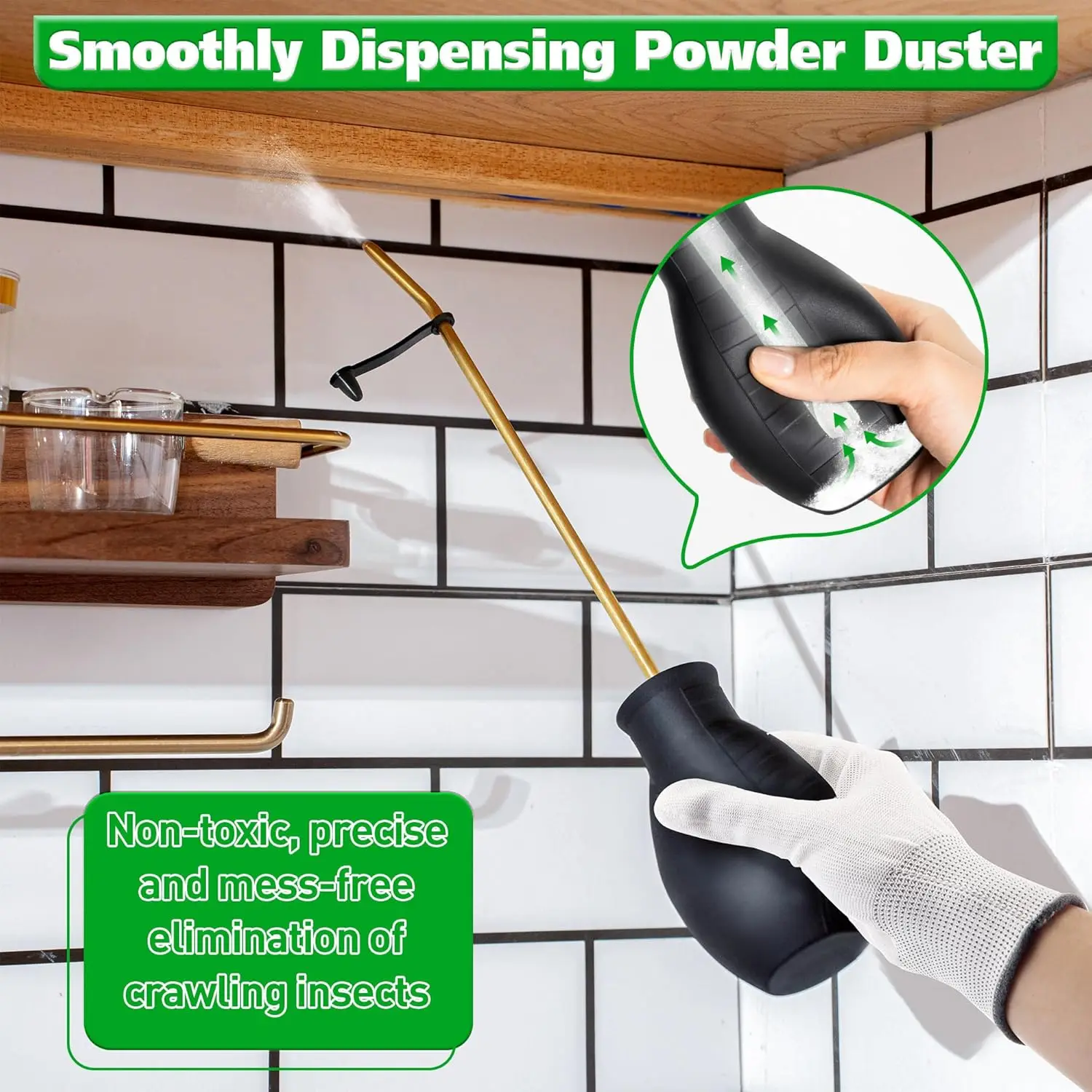 

Тряпка для порошка диатомической земли, аппликатор для садового порошка, дозатор, тряпка, распылитель, тряпка для насекомых для органического садоводства, Agri