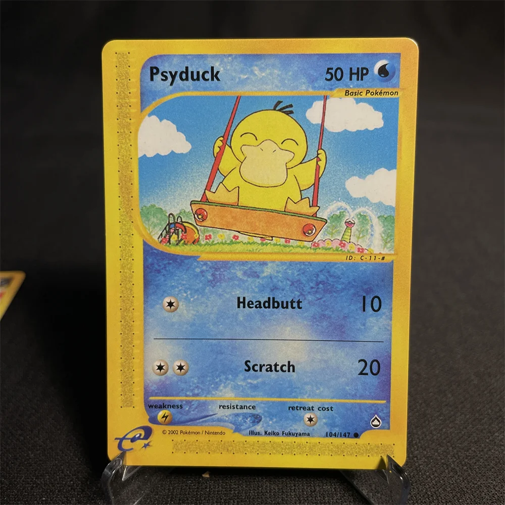 Pokemon Cards E-Card Series Scizor Furret Slowbro Psyduck Tyranitar Espeon Pokemon Trading Cards Foil Flash Card Proxy Card