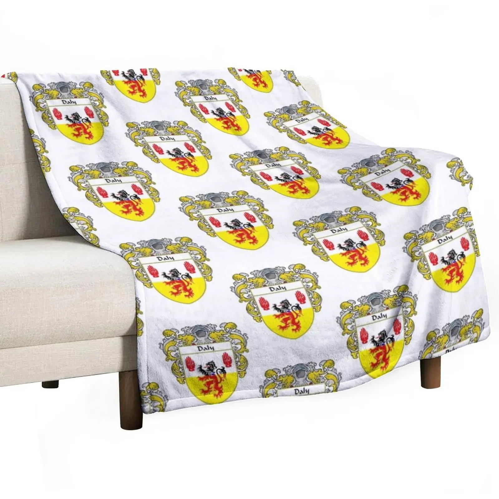 

Daly Coat of Arms/Family Crest Throw Blanket Furrys blankets ands Blankets
