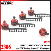 NEEBRC 4PCS 2306 2300KV 2700KV Brushless Motor 2CW 2CCW for FPV Racing Drone RC Plane Quadcopter QAV250 Eachine Wizard X220 280