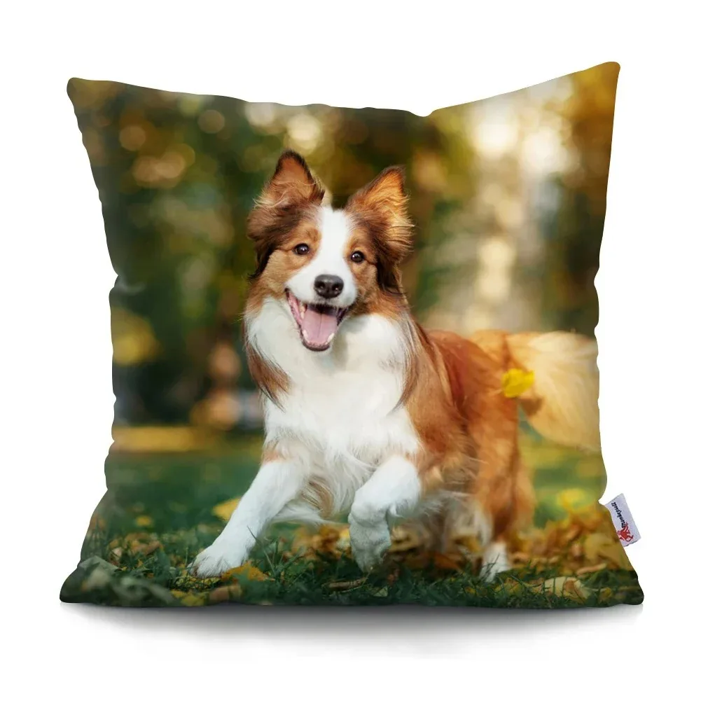 Cute Puppy Series Printed Throw Pillow Cover Home Decor Bedroom Room Living Room Sofa Cushion Cover Party Supplies