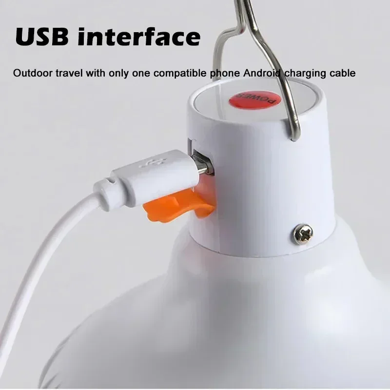 1 قطعة في الهواء الطلق USB قابلة للشحن LED مصباح لمبات 80 واط-500 واط ضوء الطوارئ هوك التخييم خيمة الصيد المحمولة الشمسية شحن الفوانيس #4