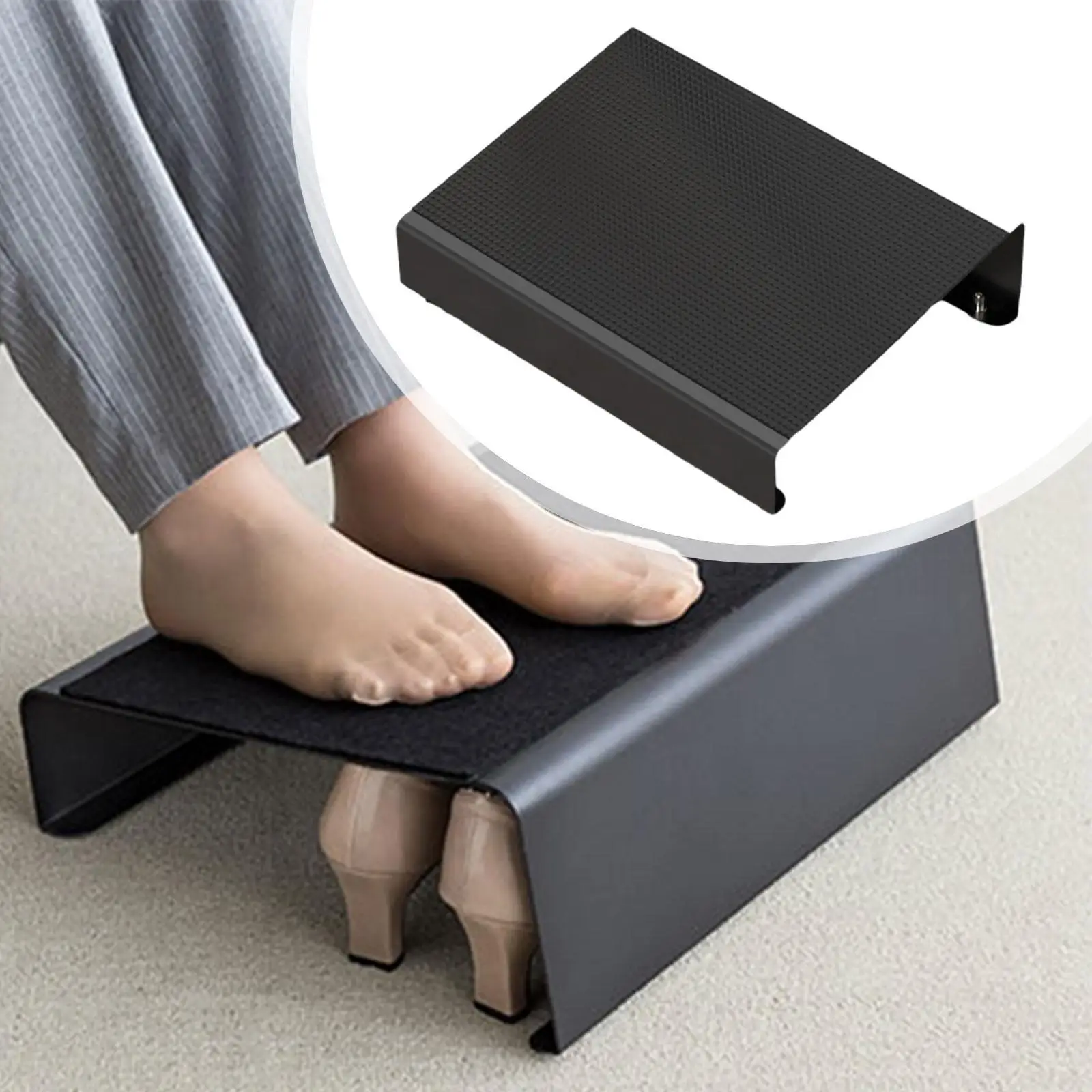 Rocking Foot Stool Multipurpose Stable Comfortable Easy to Use Anti Slip Leg Rest for Computer Desk Bedroom Living Room Car Home