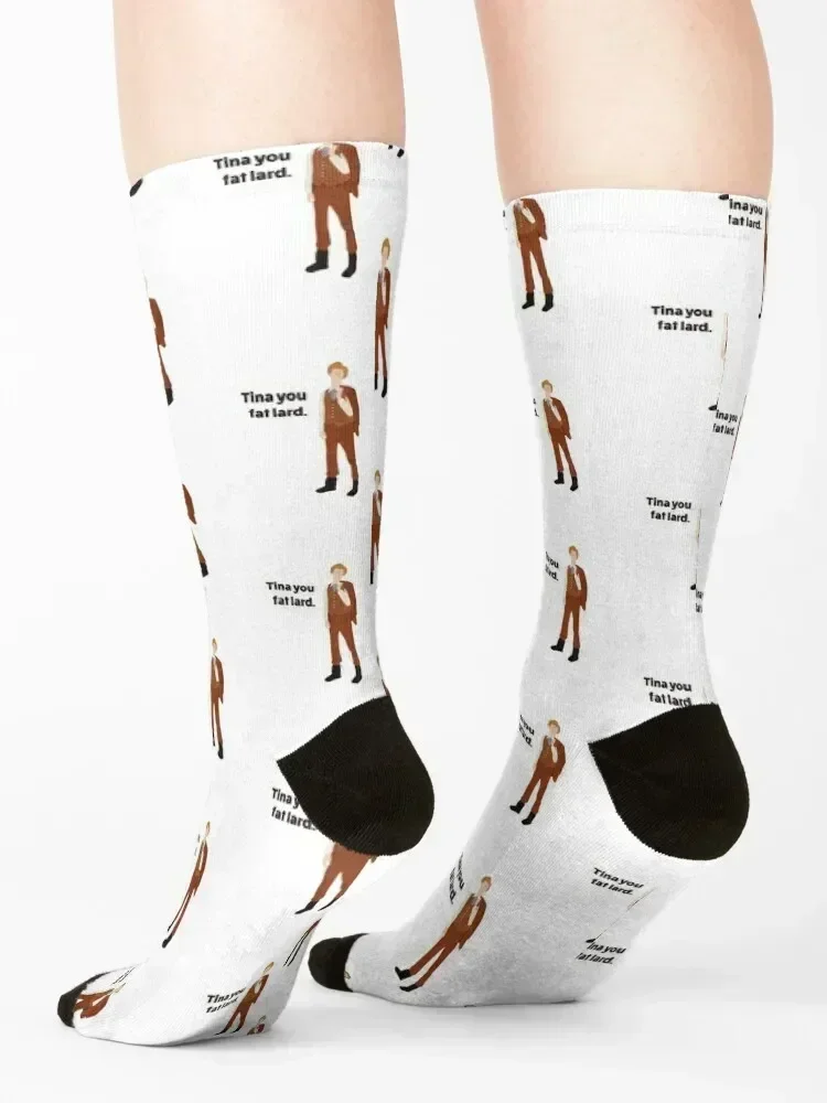 Napoleon Dynamite Tina you fat lard quote Socks fashionable essential japanese fashion Soccer Men's Socks Luxury Women's