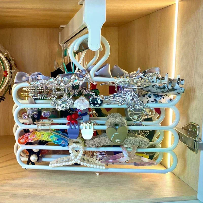 /ACR/Capacity Hair Claw Organizer Hair Turban Organizer Rack Wall Mounted Clothes Rack Space Multifunctional Organizer Large