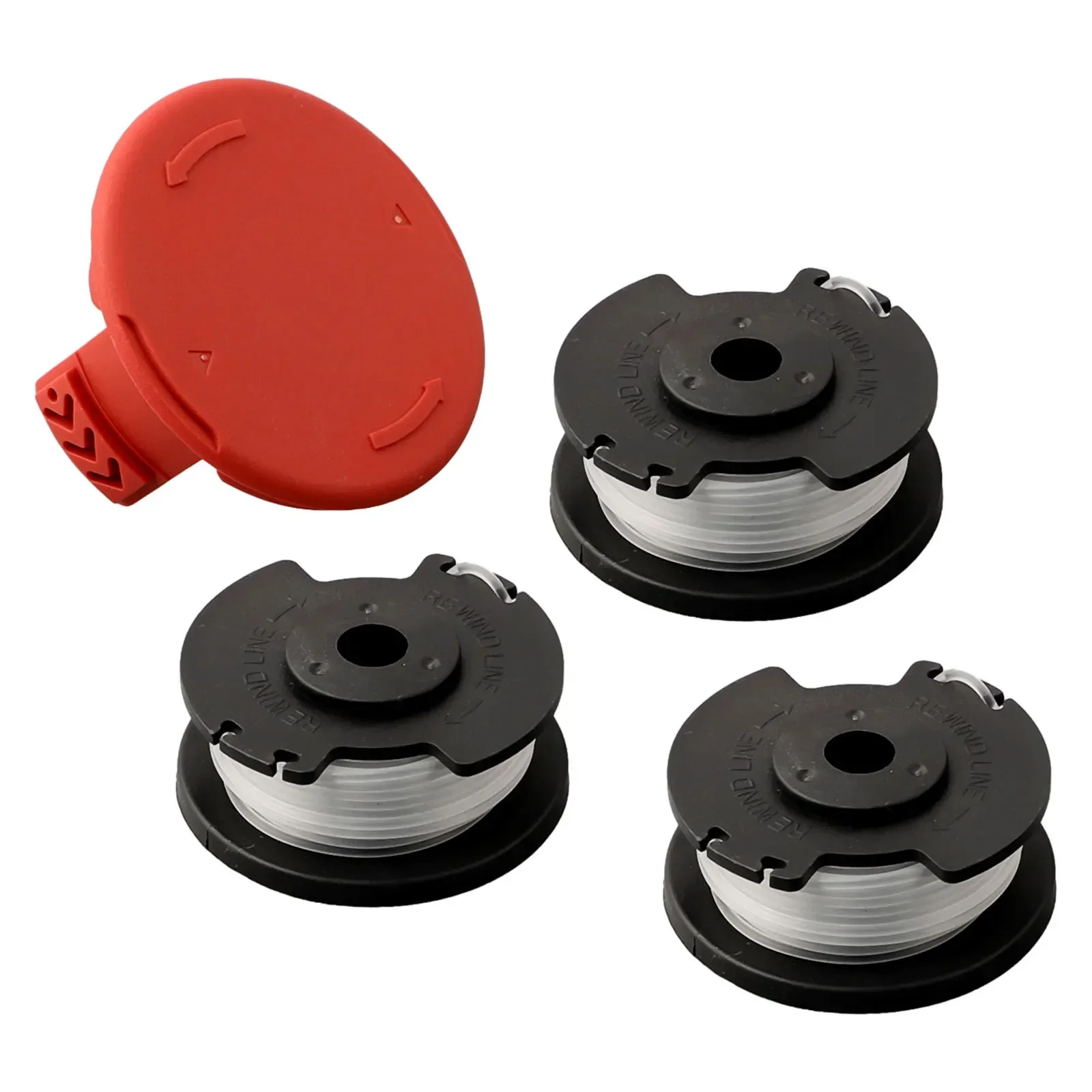 Compatible Spool Trimmer Line+Cap Cover for Hyper Tough 20V MAX Cordless 12 Inch String Trimmer HT19 401 003 06