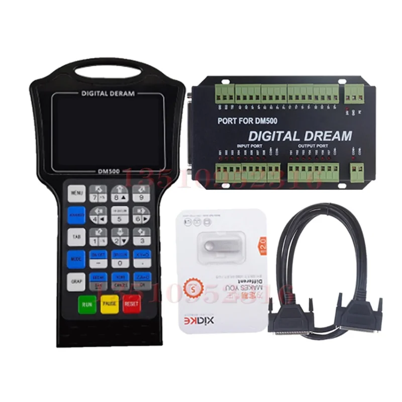 Dm500 3/4 แกนController Cnc Motionระบบควบคุม 500 KhzรหัสG Cad/CamสนับสนุนU Disk 75w24v