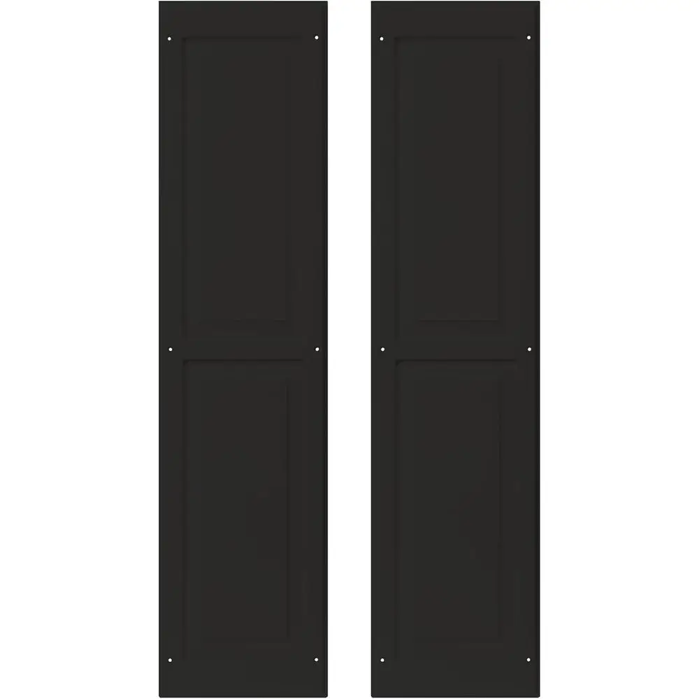 Pair of 9 x 36 Black Raised Panel Shutters for Sheds, Playhouses, and Coops