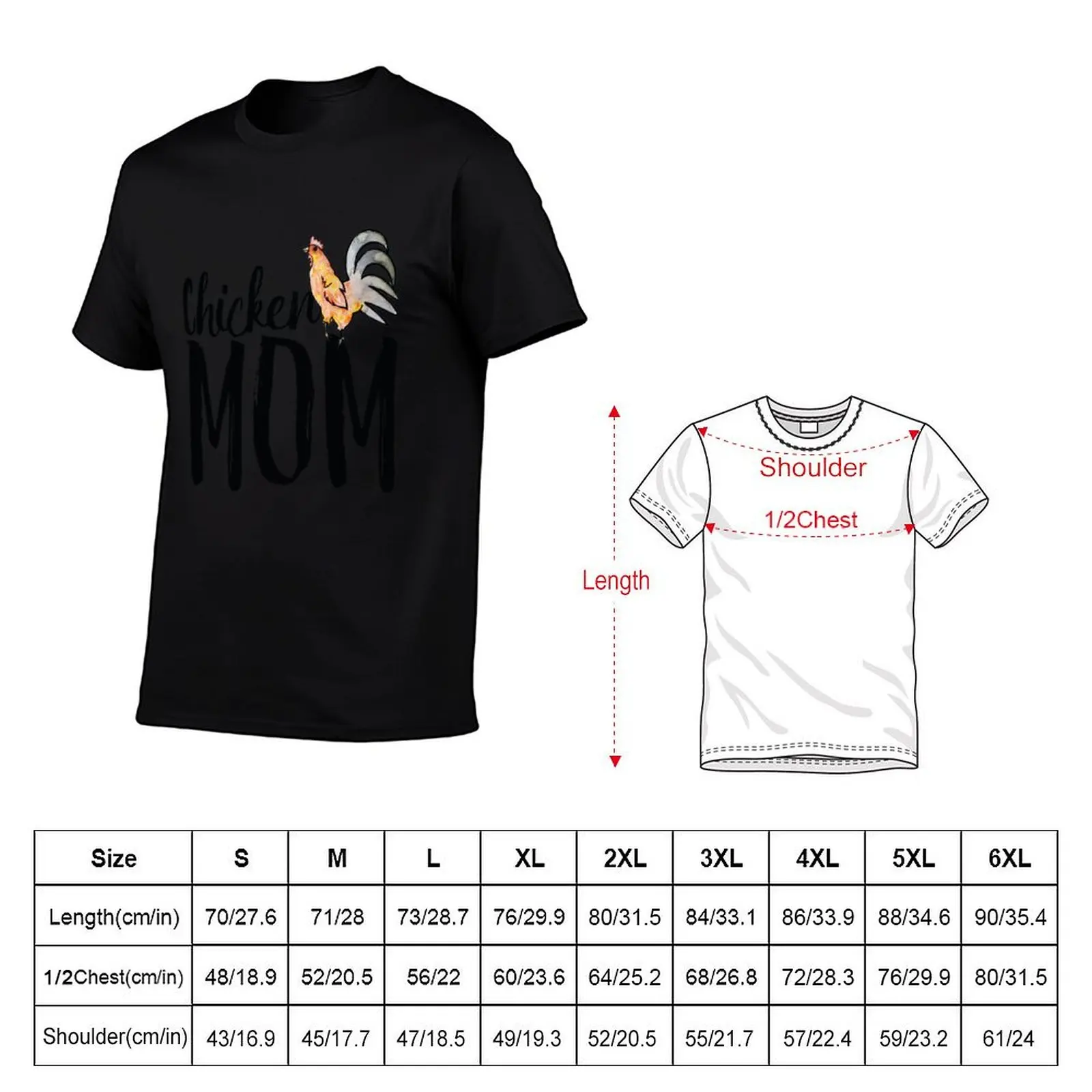 Chicken Mom T-Shirt t shirts for man graphic vintage man t shirts for men casual T-Shirt