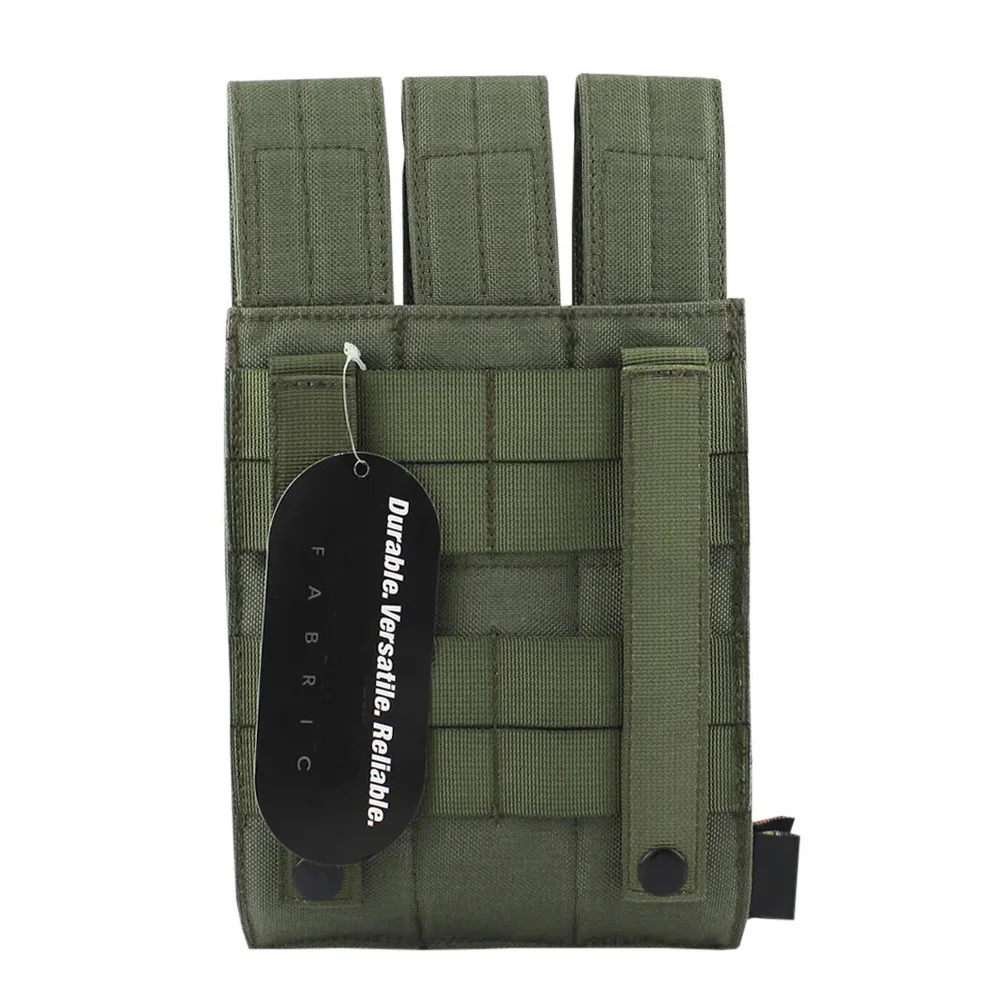 VULPO Tactical Rifle Triple Magazine Pouch Modular Molle Triple Mag Pouch Carrier For MP5 MP7 KRISS Hunting Airsoft