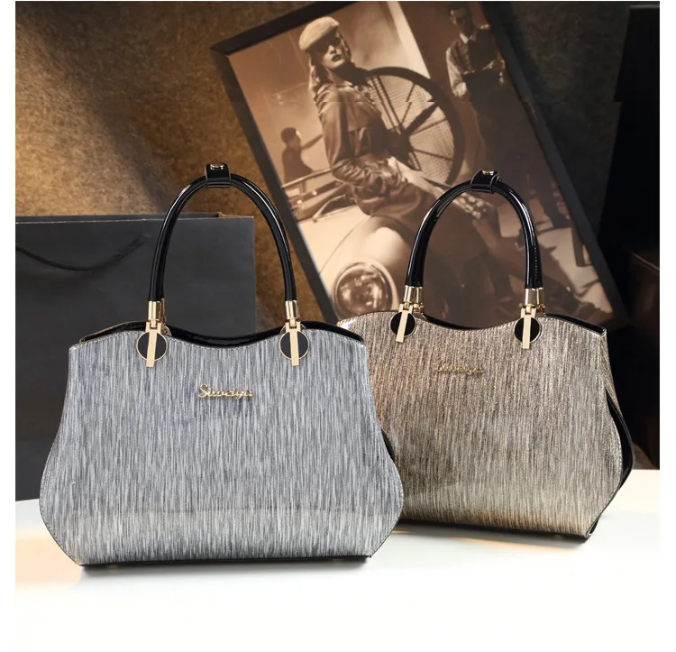 

Ladies Hand Bags 2023 New Fashion Handbag Women's Lacquer Leather Middle Aged Women's Bag Temperament Bag Crossbody Bag Luggage