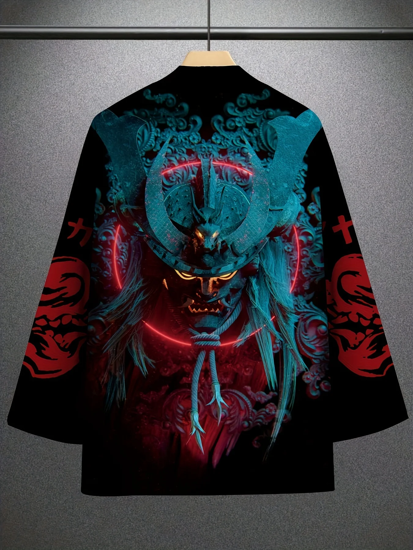 كيمونو ياباني للرجال يطبع الساموراي التقليدي رداء يوكاتا الملابس التقليدية اليابانية تأثيري حلي كيمونو فضفاض غير رسمي