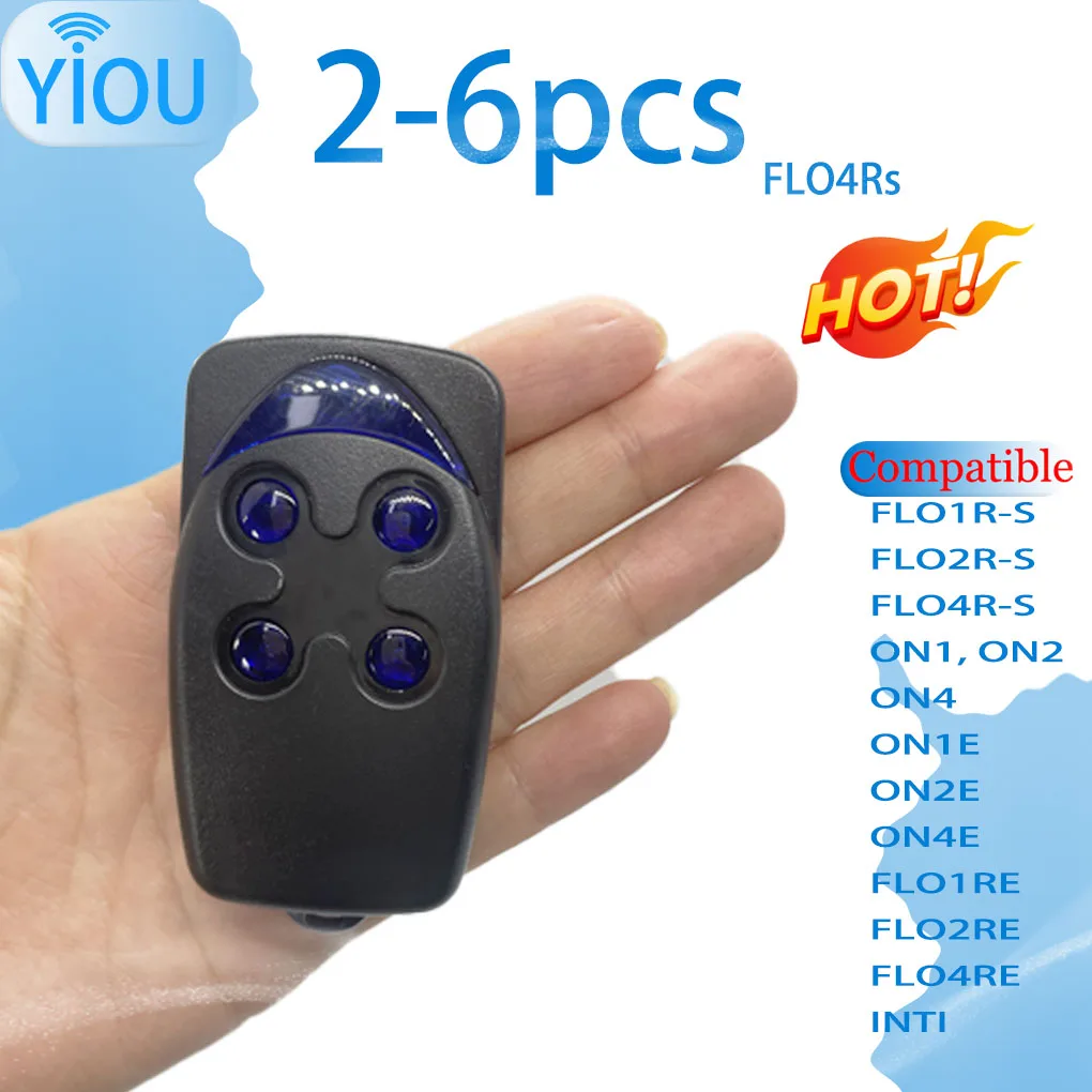 

YIOU FLOR-S FLO4R-S FLO2R-S FLO2RS FLO4RS Garage Door 433.92MHz Rolling Code FLO2RE FLO4RE ERA ONE INTI O4 ON2 ON4 ON2E ON4 2-4P