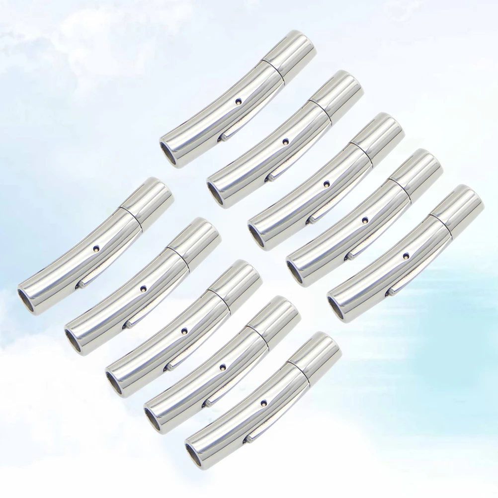 

10 Pcs Thin Section Stainless Steel Rope Buckle Bracelet Jewelry Fastener Hook