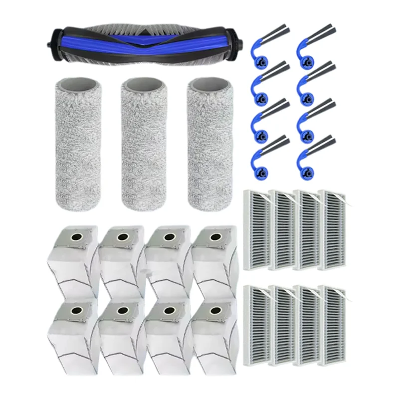 TAIGH-Vacuum Cleaner 28PCS Spare Parts Kit-Main Side Brush Hepa Filter Dust Bag Mop Cloth For Ecovacs Deebot X9 Pro Omni/X9 Pro