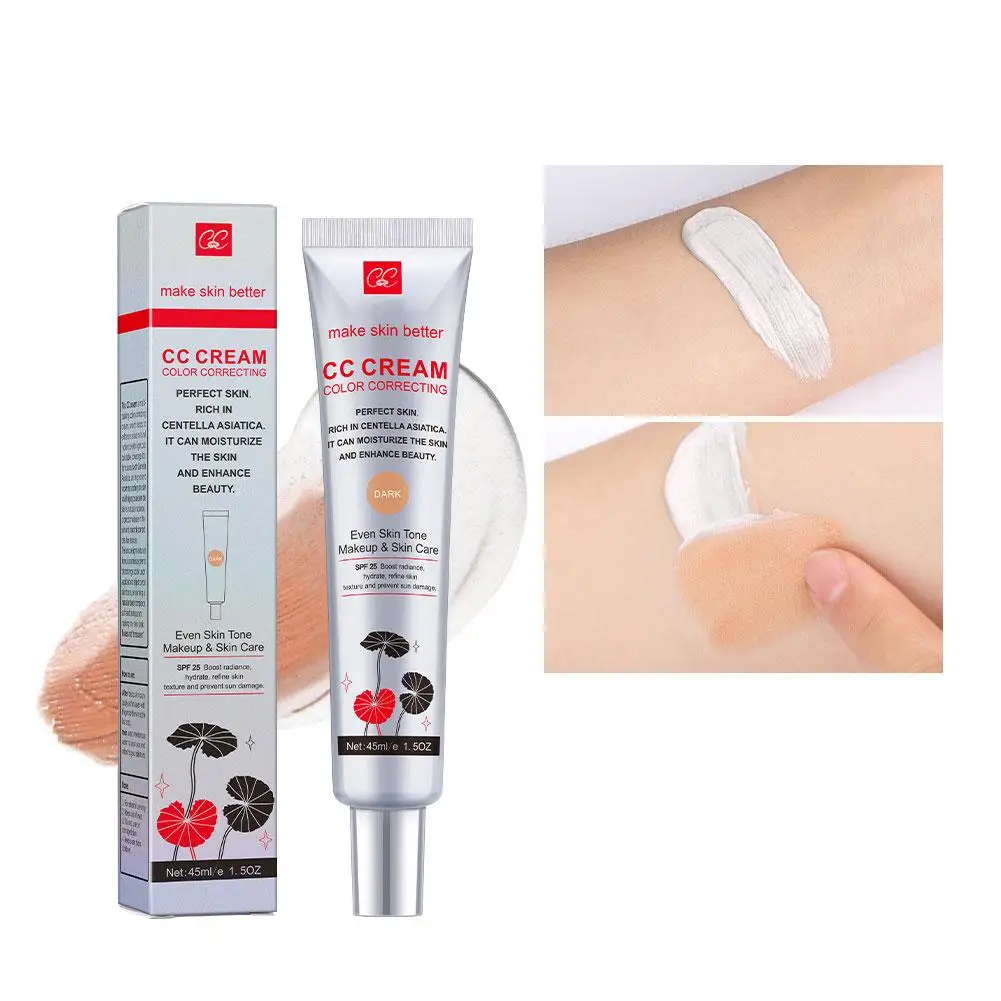 

Крем 2-в-1 «Уход за кожей + макияж» Centella Asiatica Cc Успокаивает восстанавливает кожу Легкий естественно осветляет тон кожи Нежный