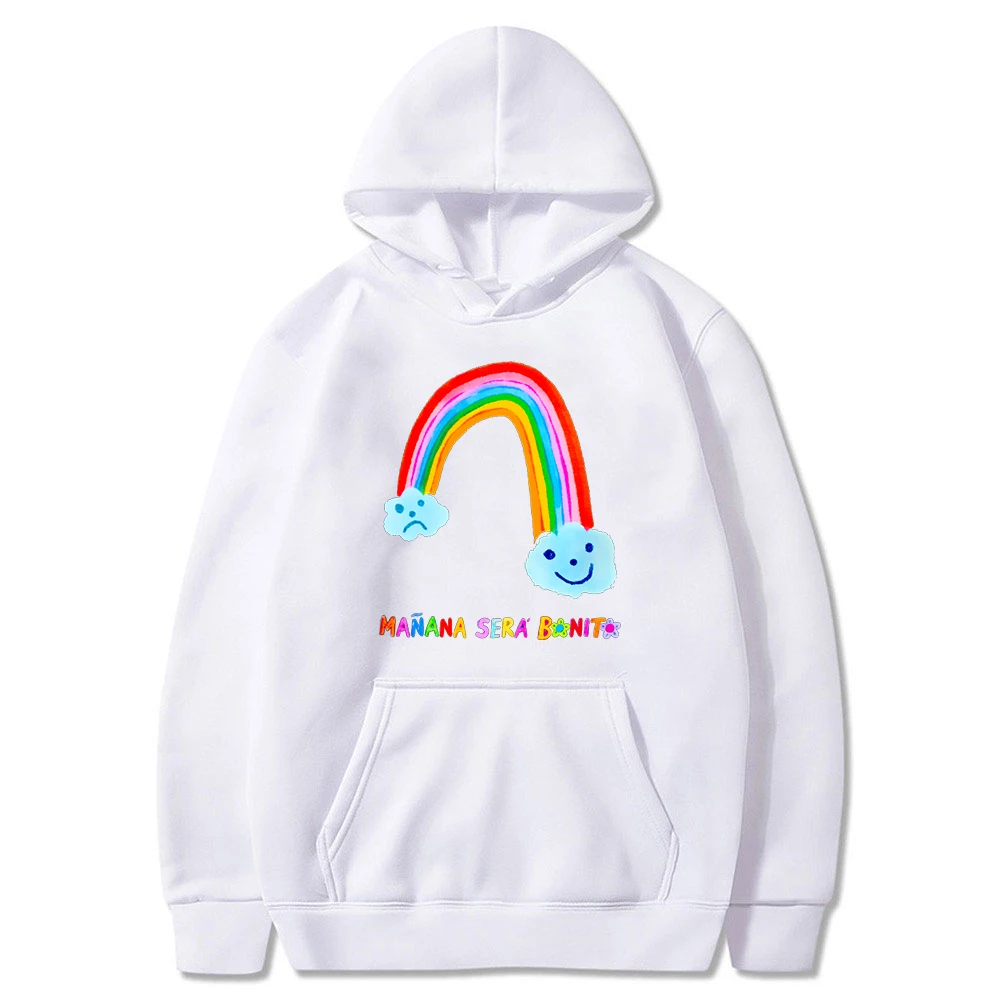 Karol G Manana Sera Bonito Rainbow Hoodie Long Sleeve Women Men Sweatshirt Casual Style Harajuku Streetwear Fashion Clothes