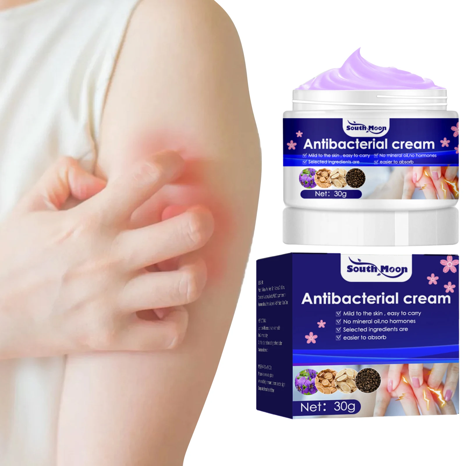 Itching Cream For Skin Anti-Itch Cream For Itch Relief Moisturizing Cream For Itch Relief Repair Cracked Hands And Feet Mild To