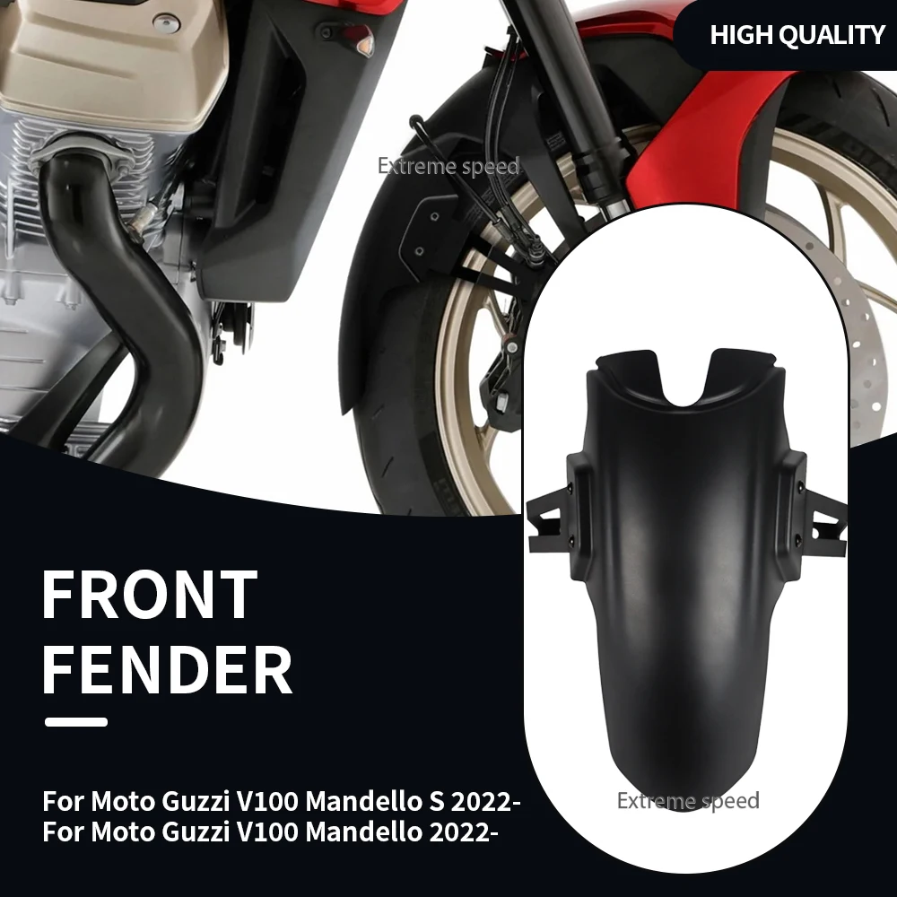 

Front Fender For Moto Guzzi V100 V 100 Mandello / S 2022- Motorcycle Accessories Mudguard Extension Splash Protection Extender