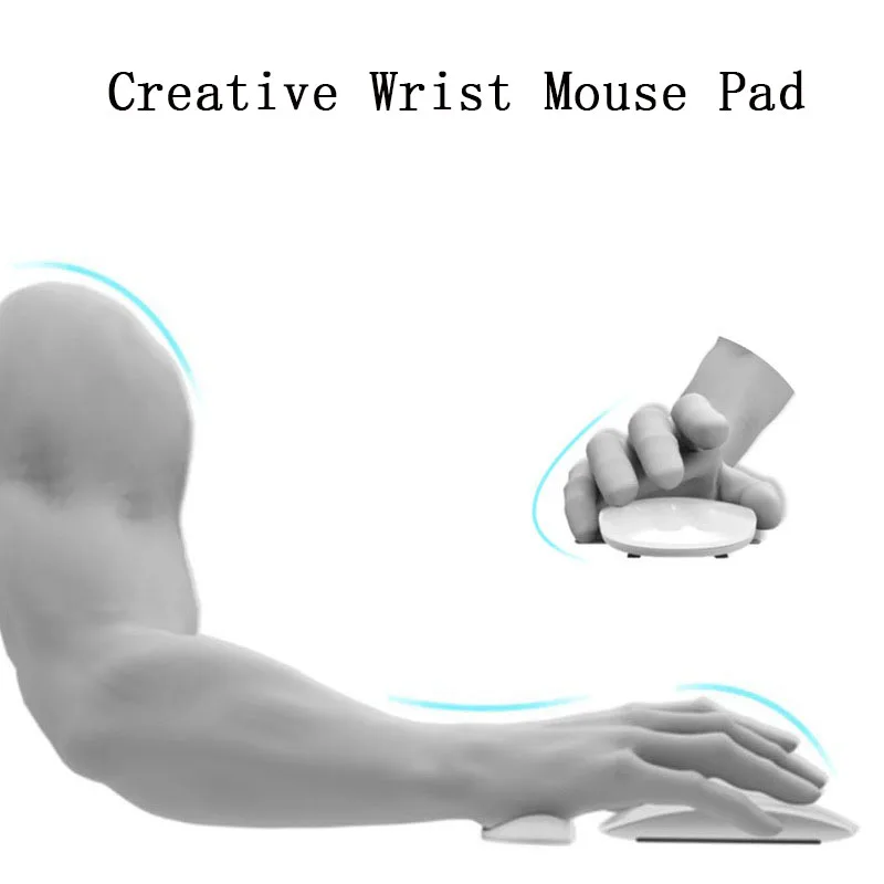 Silicone Mouse Wrist Pad Mice Wrist Rest Ergonomic Handguard Mouse Palm Pad Skin-friendly Smooth Wrist Pad Support Mat Mousepad