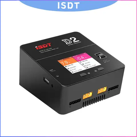 ISDT D2 200W 24A AC Dual Channel Output Smart Battery Balance Charger For RC Car Airplane Helicopter 2-6S Lipo LiHv LiFe