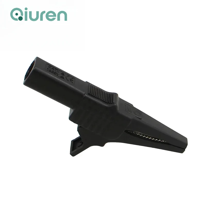 5PCS Insulated Large Safety Alligator Clip Made of Brass With 4mm Socket spring loaded clips