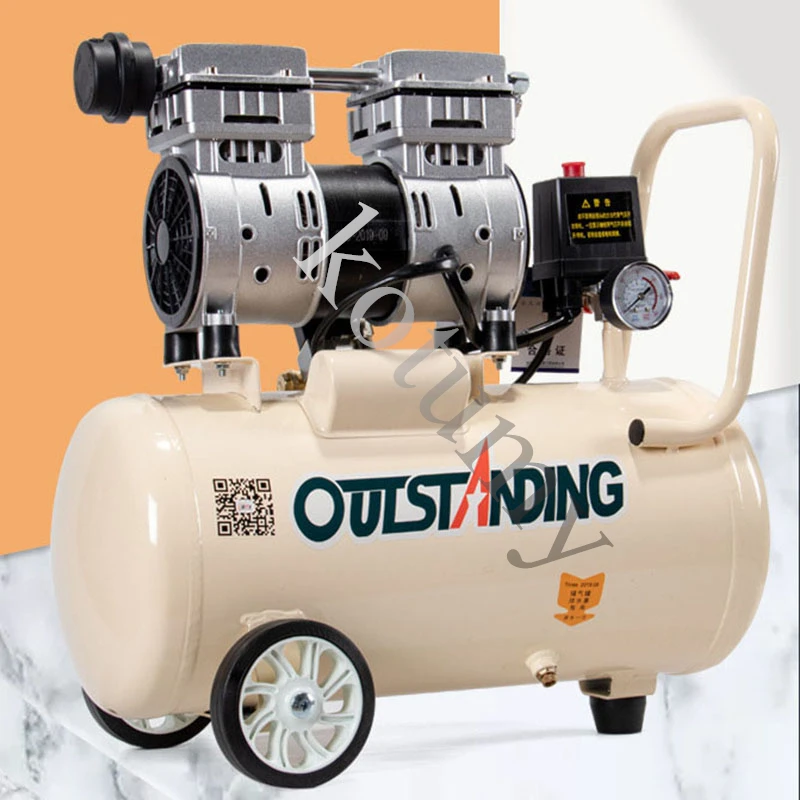 Imagem -02 - Compressor de ar Industrial Ultra-silencioso Óleo-livre Bomba de ar Compressor de ar para Trabalhar Madeira e Pintura 550w 8l