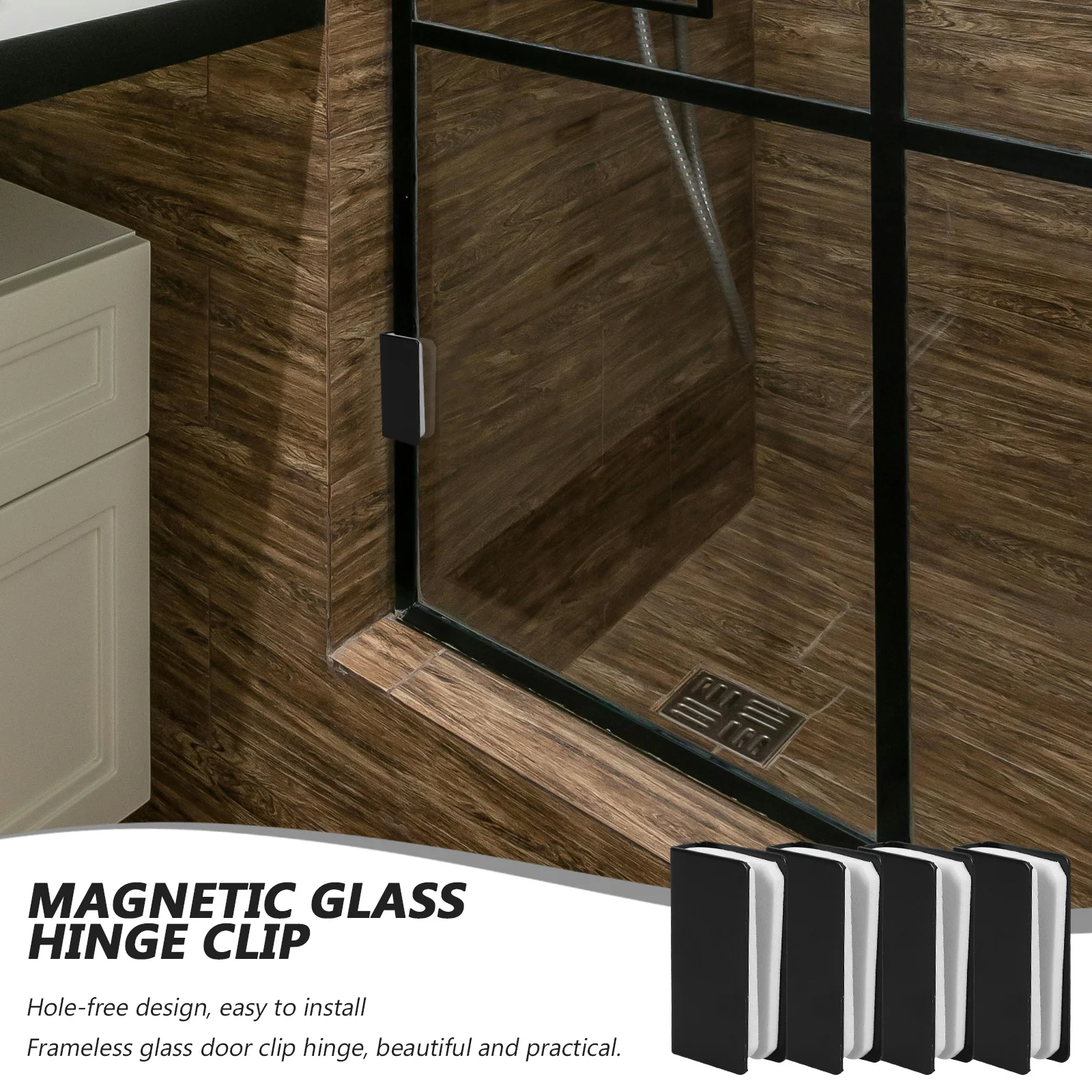 4Pcs Durable Glass Door Latch Clamp Smooth Opening Experience Long Lasting Home Decor Accessory Door Latch Clip