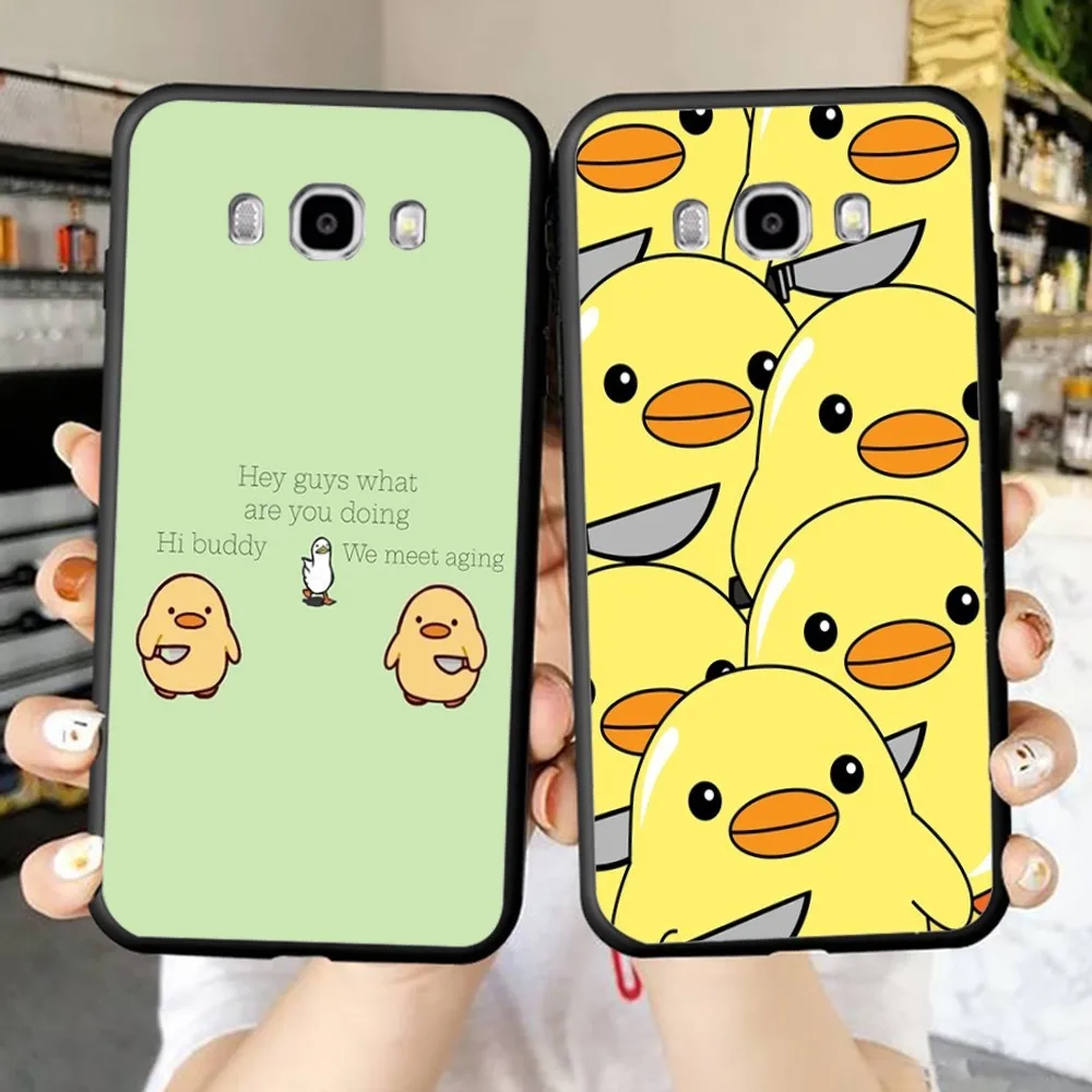 Cute Duck Holding a Knife Phone Case For Samsung J 7 plus 7core J7 neo J6 plus prime J6 J4 J5 Mobile Cover