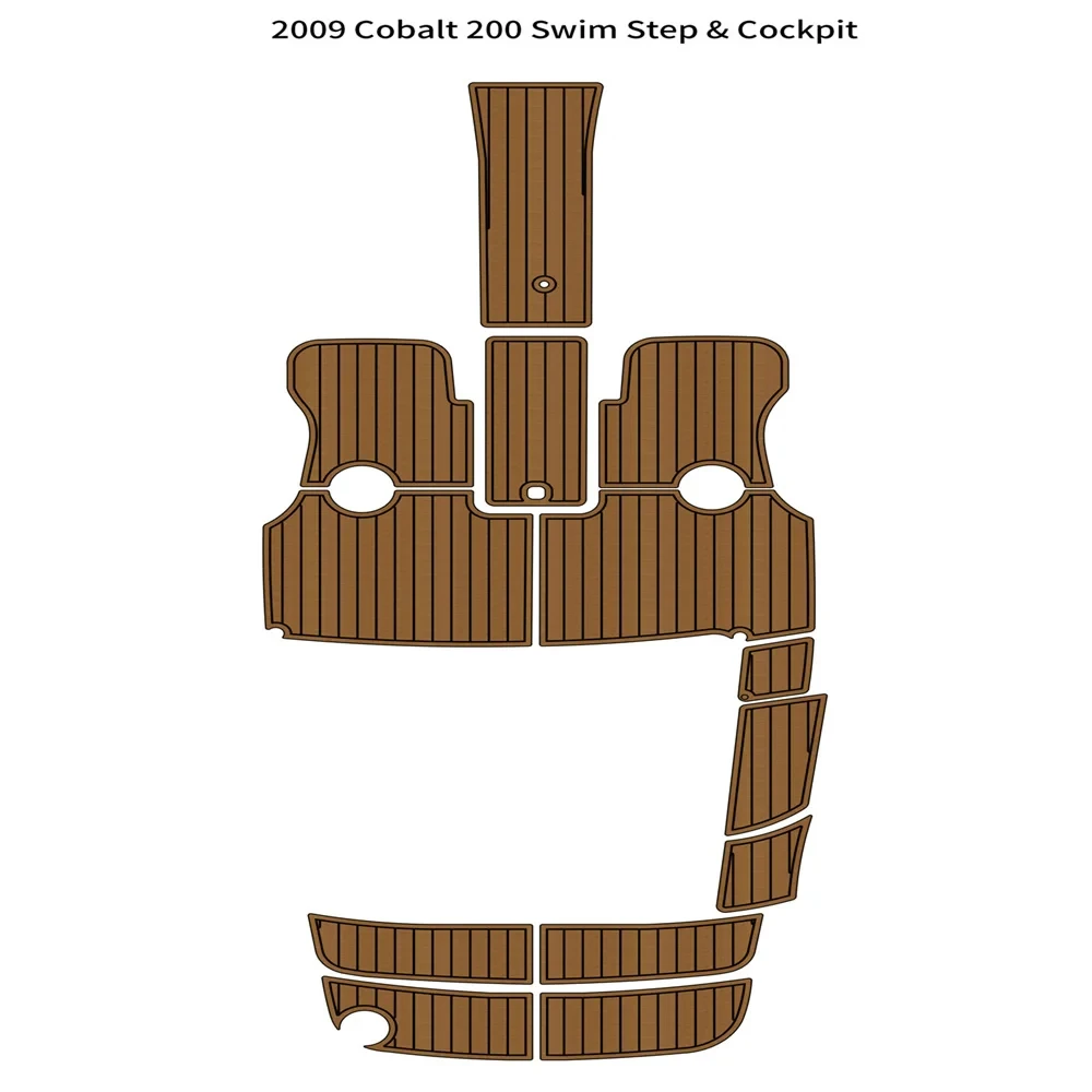 

Swim Platform Cockpit Pad Boat EVA Foam Faux Teak Deck Floor Mat For 2009 Cobalt 200