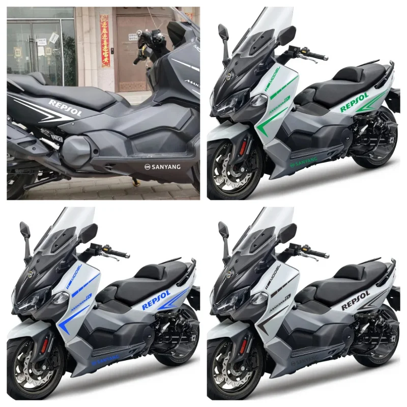 Motorcycle body fairing sticker Tank Pads Gas Knee Grip Traction Sticker Protector FOR SANYANG  MAXSYM TL500