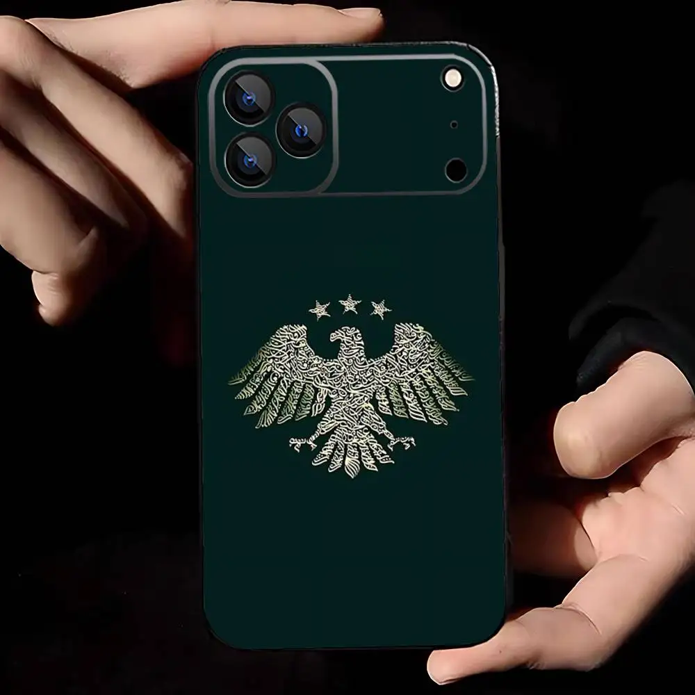 S-Syrian A-Arab Republic Logo Phone Case For iPhone 17,16,15,14,13,12,11,Pro,Max,Plus,E,Air,Mini Protective Black Cover