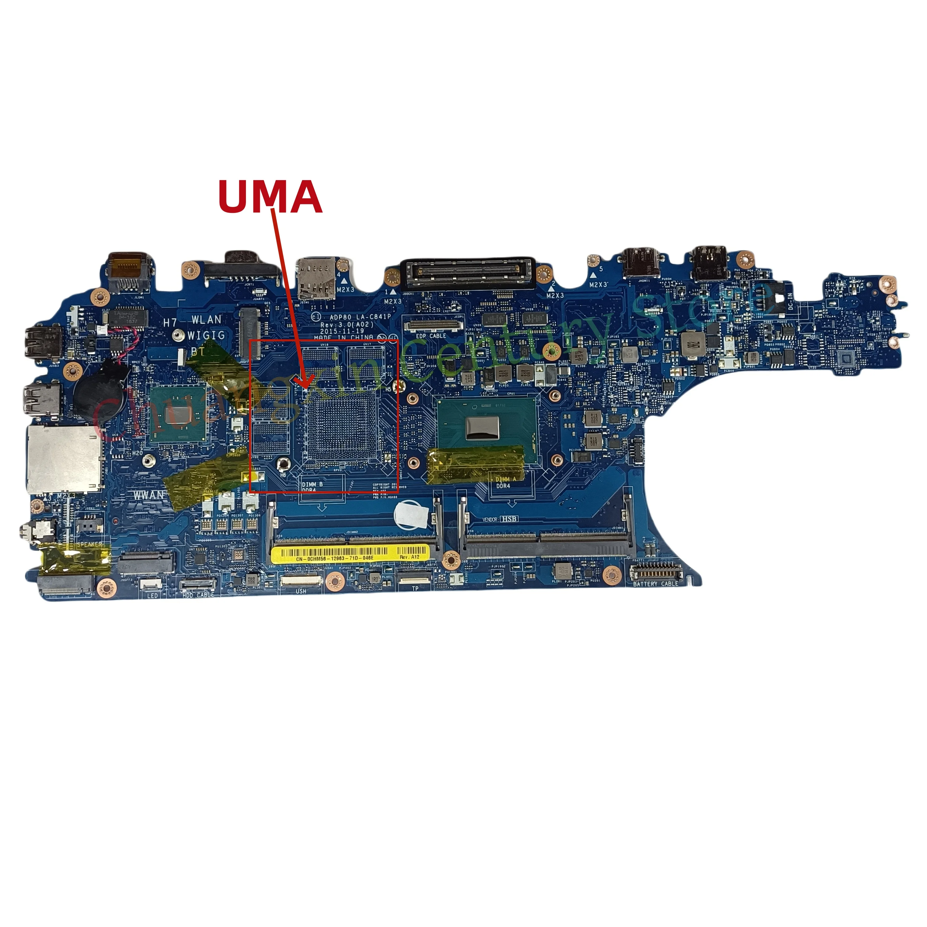 For Dell Latitude 3510 M3510 E5570 5570 Laptop motherboard LA-C841P with I5 I7-6th Gen CPU 2GB GPU 100% Tested