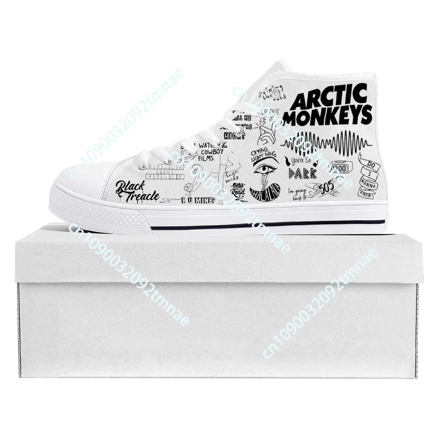 

Arctic Monkeys Rock Band Pop High Top High Quality Sneakers Mens Womens Teenager Custom Sneaker Casual Couple Shoes Custom Shoe