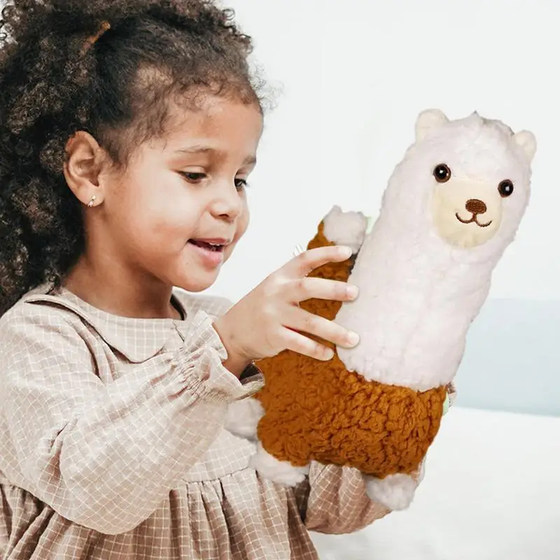 Stuffed Llama Cute Electric Alpaca Pillow With Sounds Animal Toy For Birthday Christmas Girls Kids Easter Nursery Room