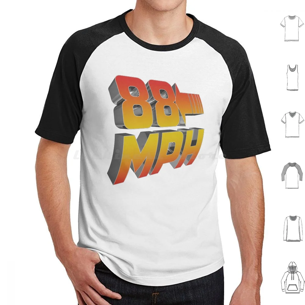 88 Mph T Shirt 6xl Cotton Cool Tee 88 Mph Back To The Future Retro Vintage Cinema Geek Marty Mc Fly