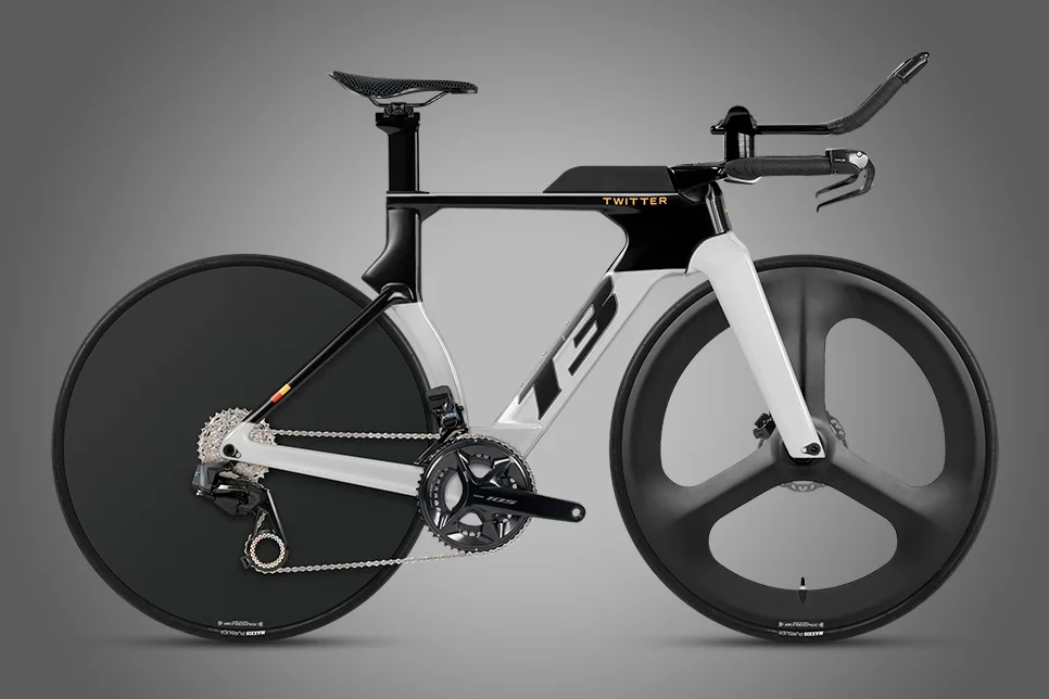 *TT Road Bike 700c 24 Speed Carbon Fiber Road Bike Racing Bicycle With Front 3spoke & Rear Carbon Disc Wheel Bicycles