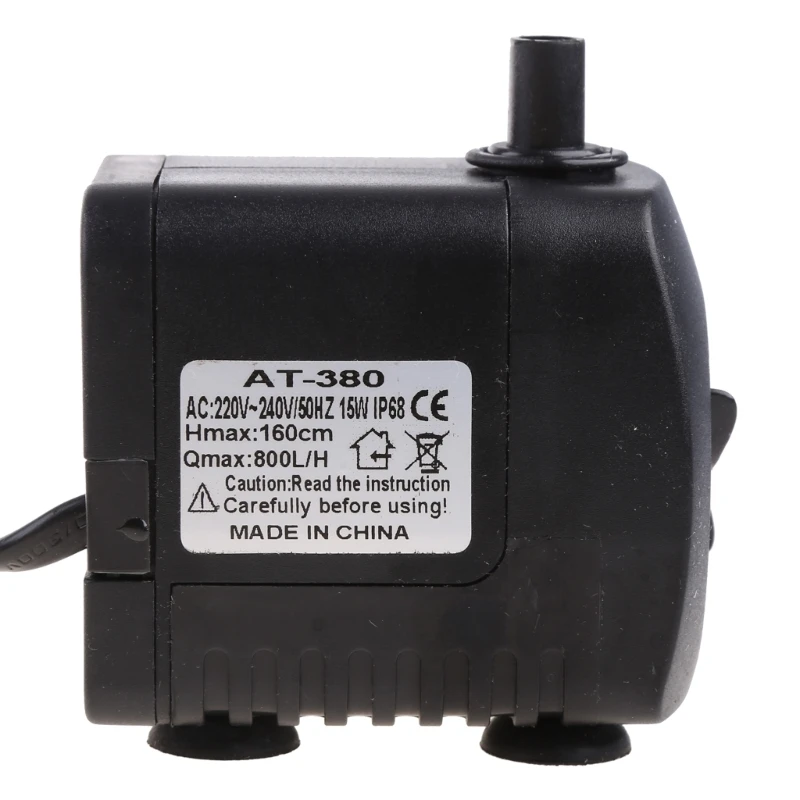 LXAF 220V 15W EU Plug 800L/H Mini Submersible Water Pump with Flow Knob Bottom Suction Pump for Aquariums Fish  Fountain