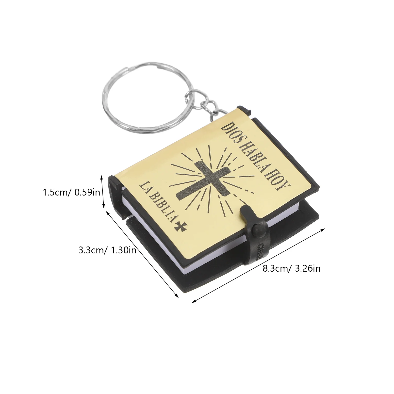 12Pcs Mini Bible Keychain Miniature Real Bible Keyrings Religious Party Favors Christmas Church Souvenir Bag Purse Charm