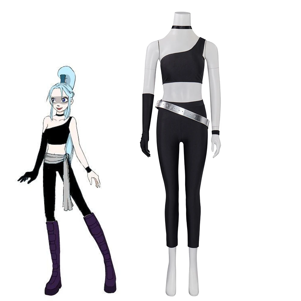 

Samuel Manson Cosplay Ember Mclain Costume Halloween Carnival Suit For Women Sexy Top Pants Outfit with Accessories