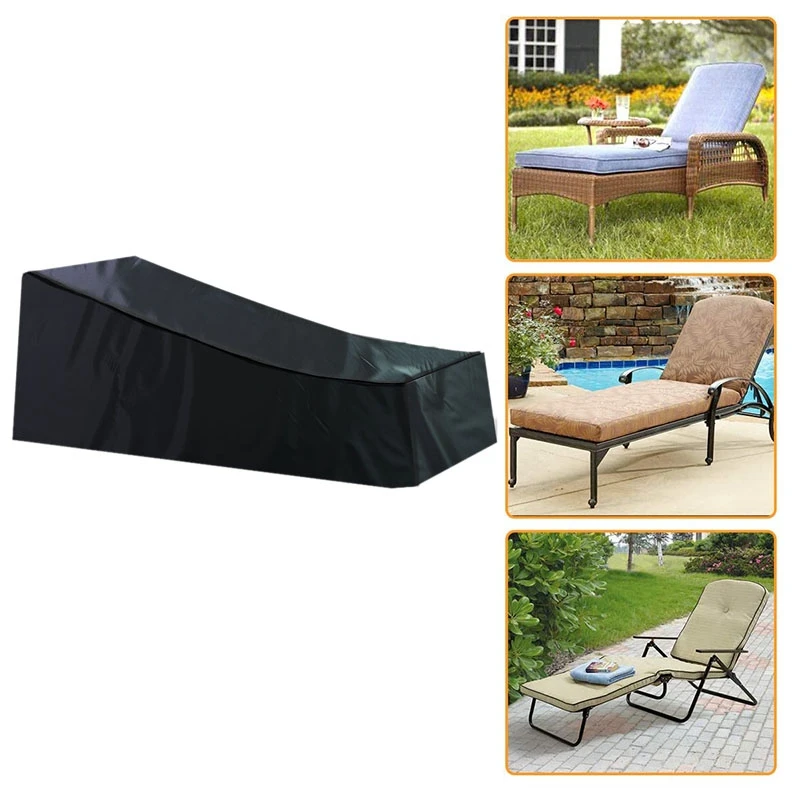 Lounge Chair Covers Waterproof Outdoor Garden Anti-UV, 210D Material,Furniture Sunbed Cover, 78.7X 26.7 X 27.5Inch