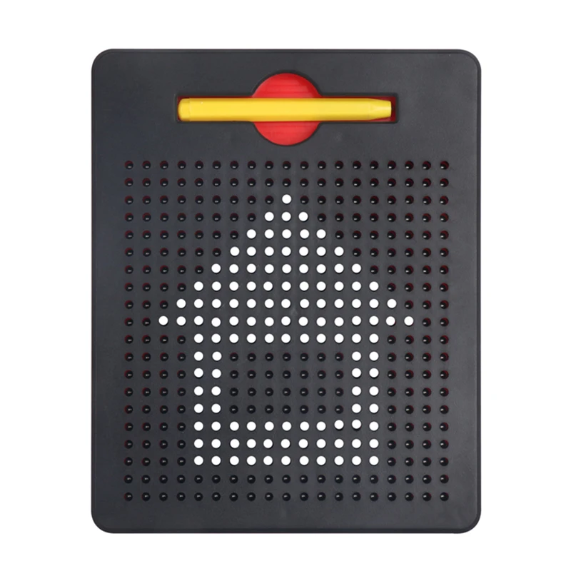 1 opakowanie, tablica magnetyczna ze stalową kulką, czerwono-czarna, dwustronna, graffiti, idealny prezent świąteczny.