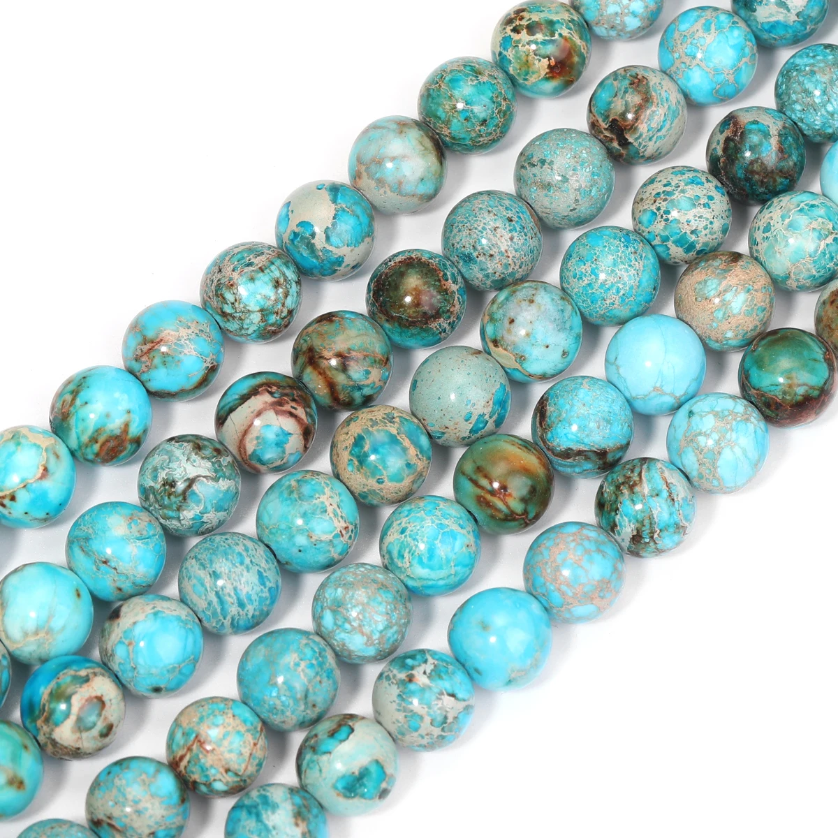 8 مللي متر بحيرة الطبيعية الأزرق الإمبراطوري جاسبر الخرز الرواسب جاسبرز الفيروز الخرز لصنع المجوهرات DIY بها بنفسك الخصر ملحقات السلسلة #2