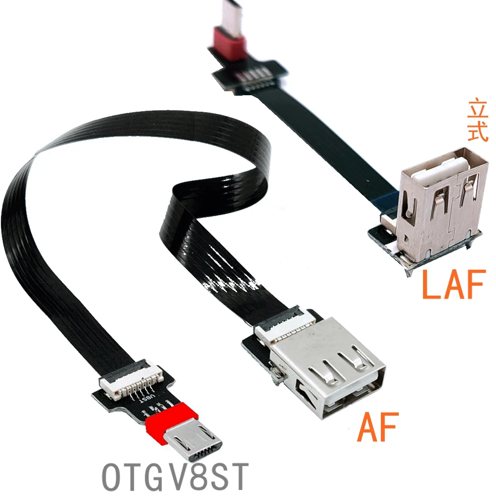 FPV siku sudut kanan cocok untuk Android OTG adaptor micro-usb untuk USB drive ponsel antarmuka adaptor kabel USB drive