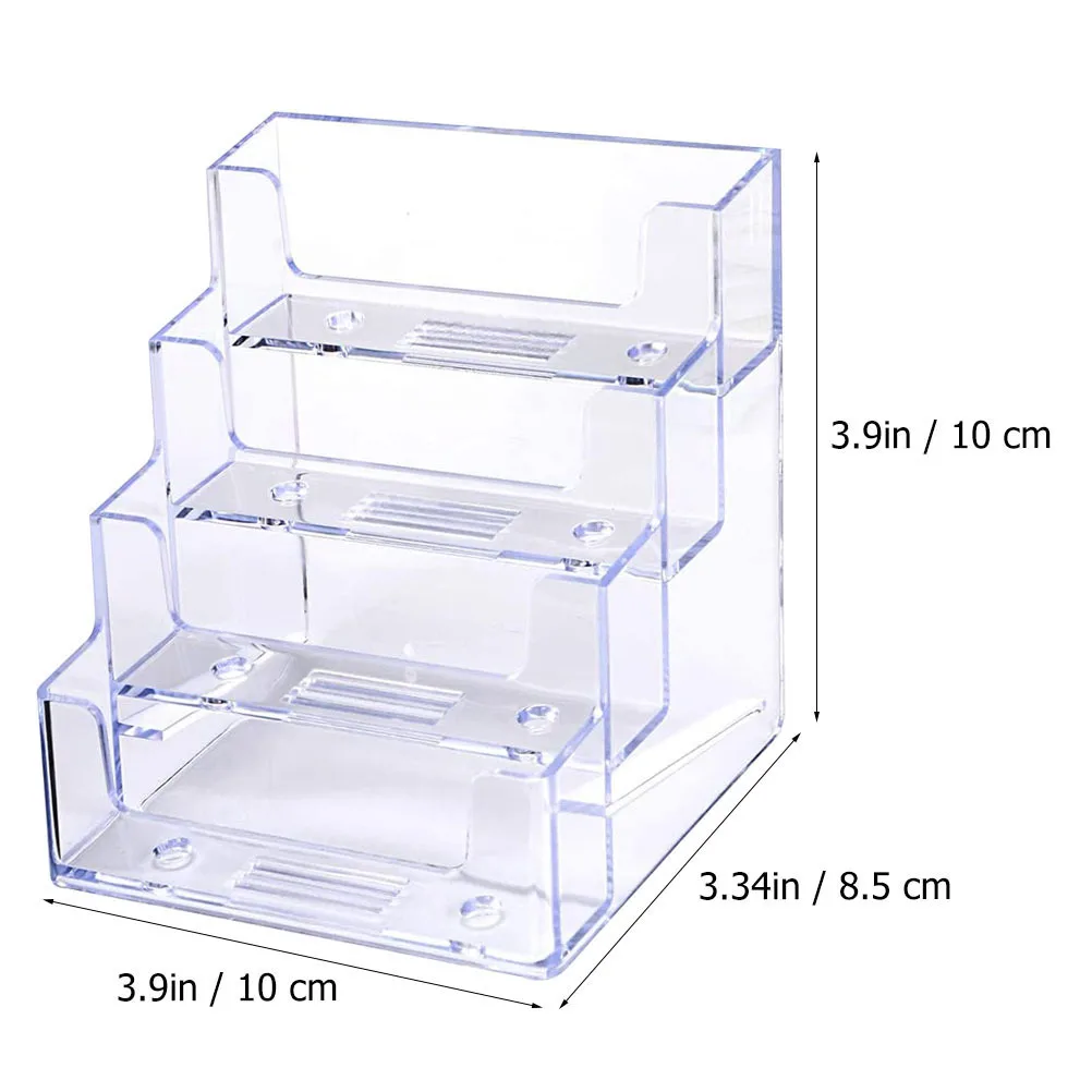 2 قطعة حامل بطاقة أنيقة منظم بطاقات العمل اسم واضح حقيبة للتخزين عرض اللوازم المكتبية #3