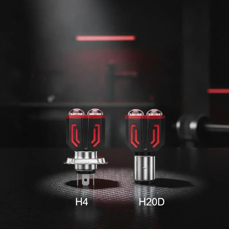 1Pcs Fog Lights 12-80V H4 LED Moto BA20D 1200LM LED Motorcycle Headlight Bulbs CSP Yellow White Hi Lo Lamp Scooter Accessories