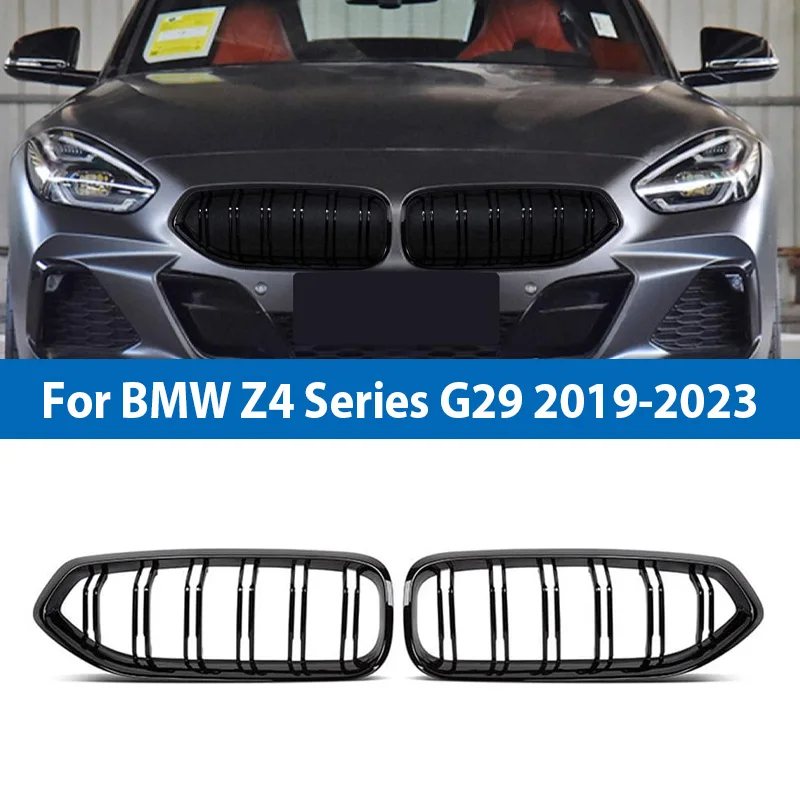 

Передняя решетка радиатора для BMW Z4 G29 2019-2023, бампер, двойная решетка, решетка, глянцевый черный родстер M40i sDrive 25i