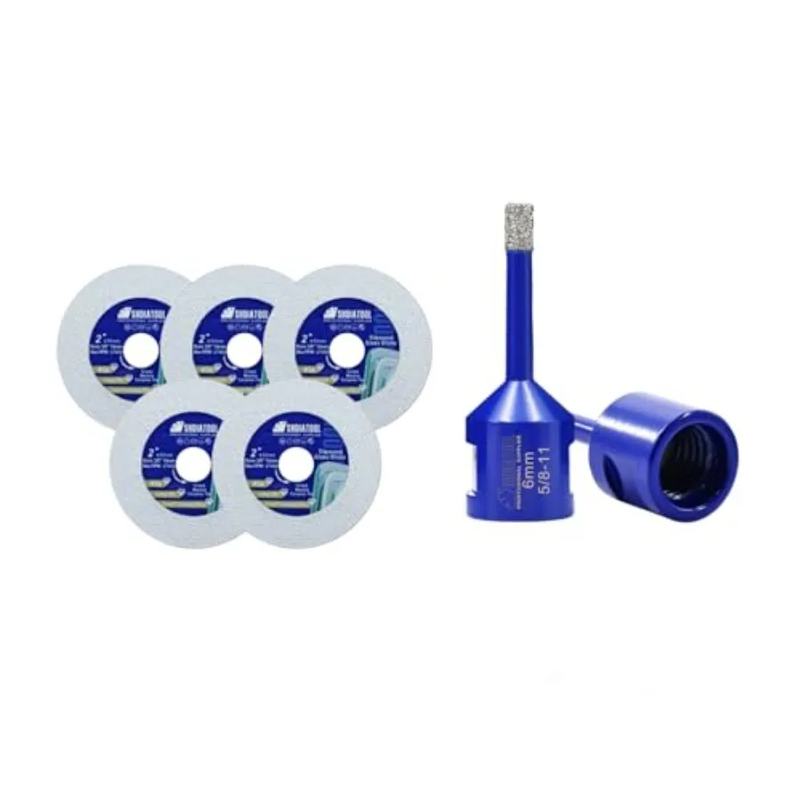 

Алмазный отрезной диск для стекла, 2-дюймовый ультратонкий пильный диск для плитки, керамики, фарфора, мрамора, 50 мм, 5 шт. в упаковке