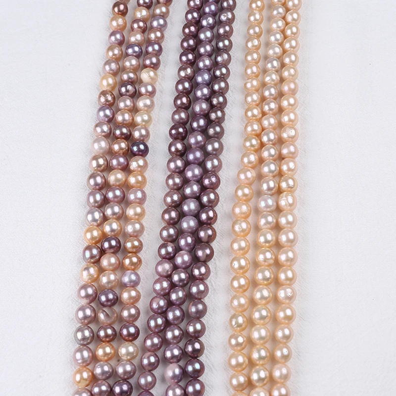 

Wholesale 10-12mm Natural Color Edison Round Shape Freshwater Pearl Strand